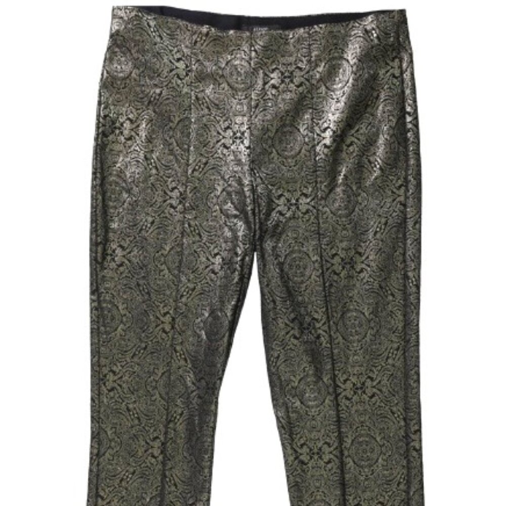 Alfani Womens Ponte Casual Leggings, Metallic Sizze 10